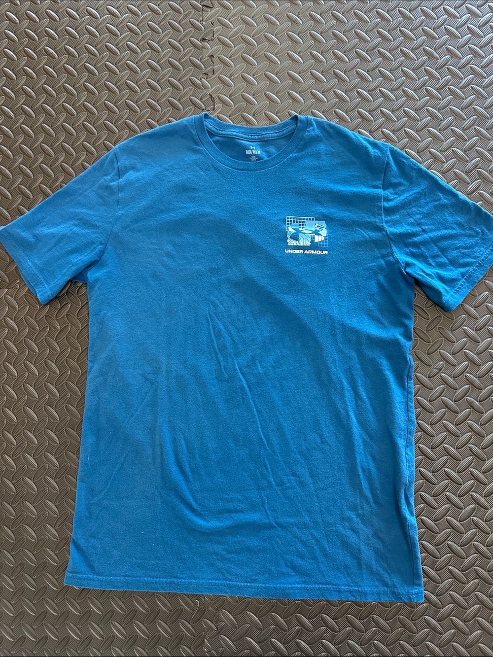 Medium Under Armour Men’s Teal Blue Short Sleeve Logo Tee